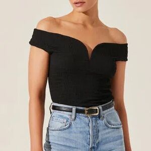 ASTR Black Off The Shoulder Top NWOT